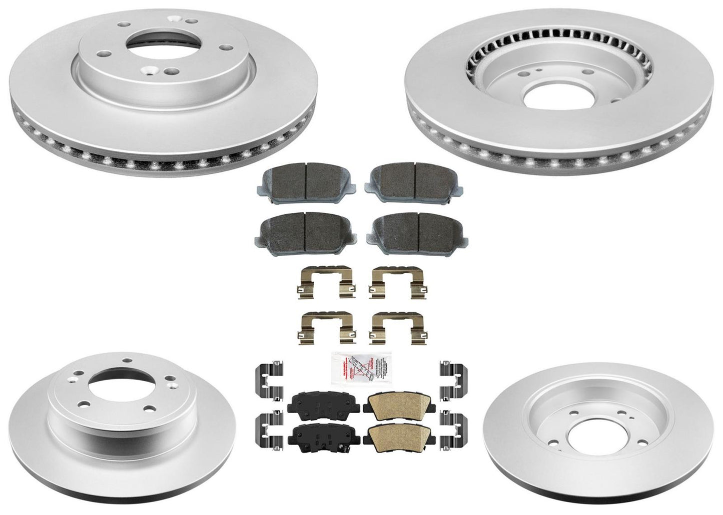 Performance F&R Disc Brake Rotors Pads for Hyundai Veloster 2016-2017 Turbo