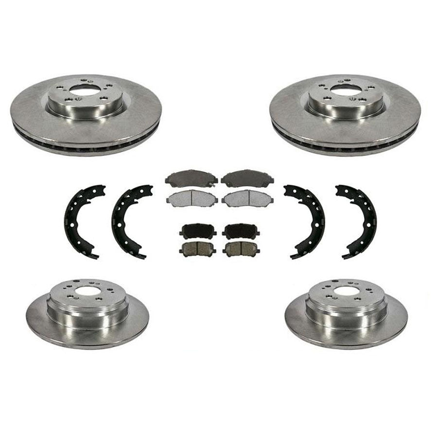 Nuevos rotores de freno de disco F & R, pastillas de freno de cerámica para Honda Odyssey 11-14 7 piezas