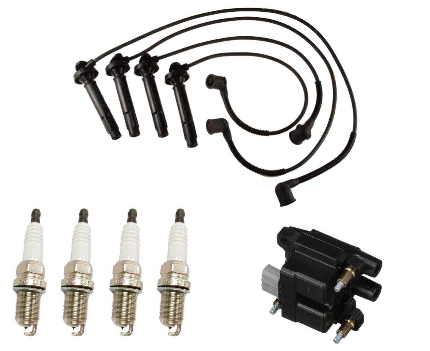 Igntion Coil Spark Plugs & Wires For Subaru Impreza 2.5L 2011 Natural Aspirated
