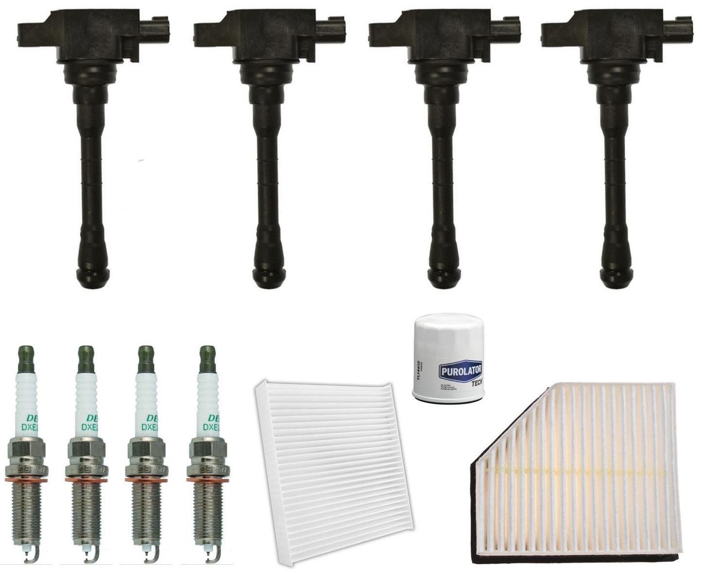 4 Ignition Coils Denso Spark Plugs & Filters For Nissan Rogue 2.5L 2021-2022