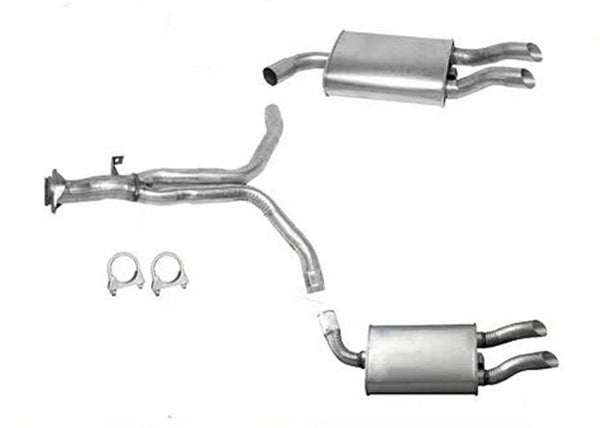 86-90 Corvette Exhaust System Rear Y Pipe With Dual AP Mufflers REF# 40404