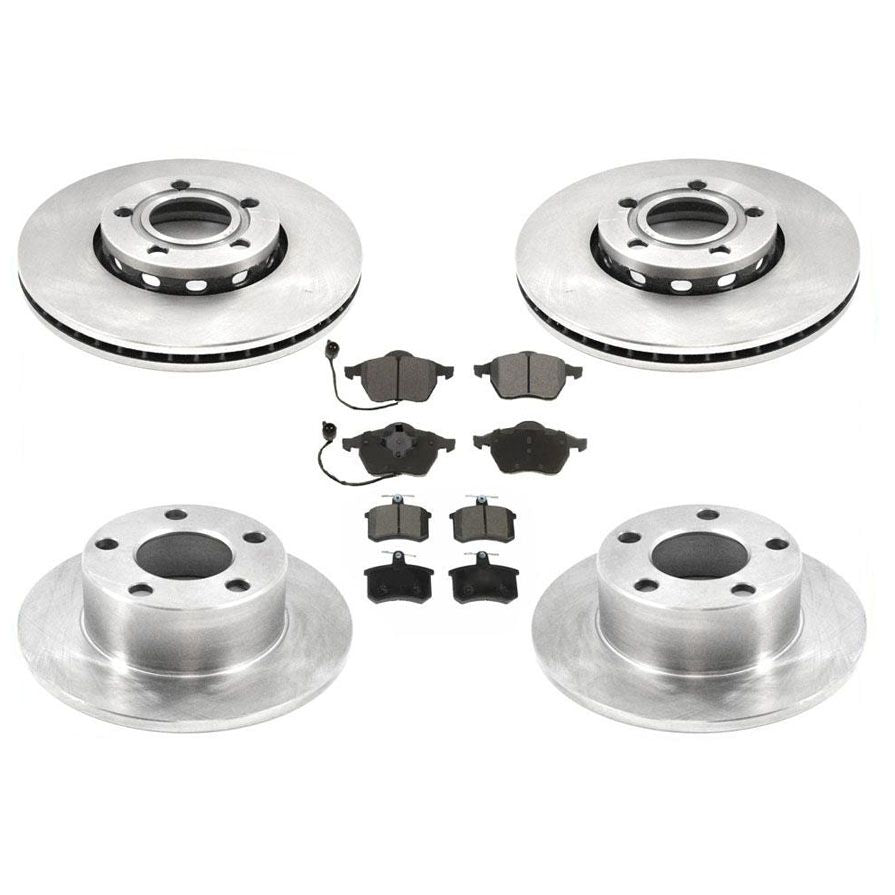 1995-1997 for Audi A6 Quattro AWD Front & Rear Brake Rotor Pads Kit 6Pc Kit