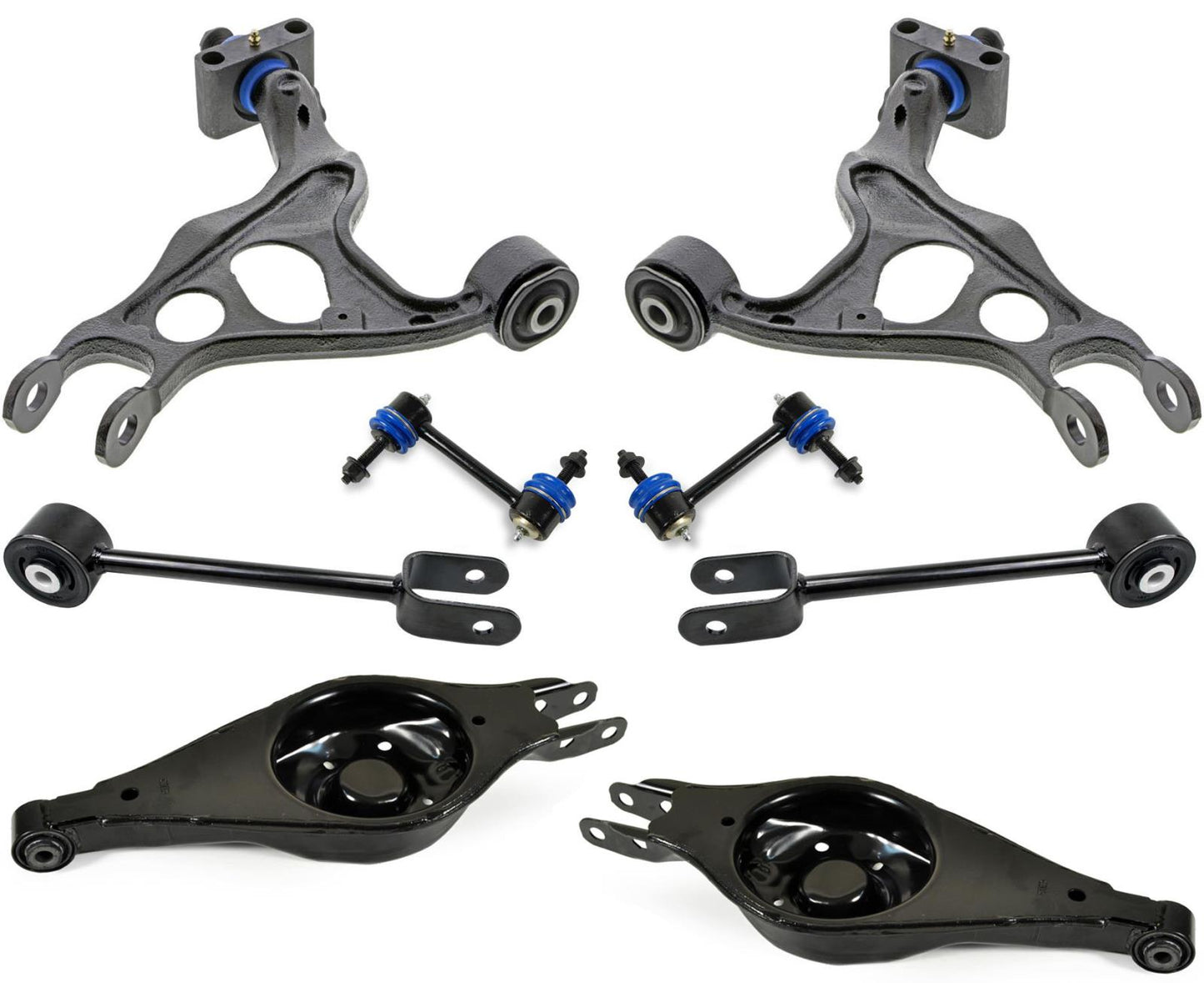 Mevotech Rear Upper Lower Trailing Control Arms & Links For Ford Flex 2009-2011