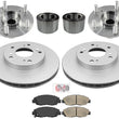 Rodamientos de bujes delanteros, rotores de freno y pastillas de cerámica para Honda Civic 1.8L 06-11