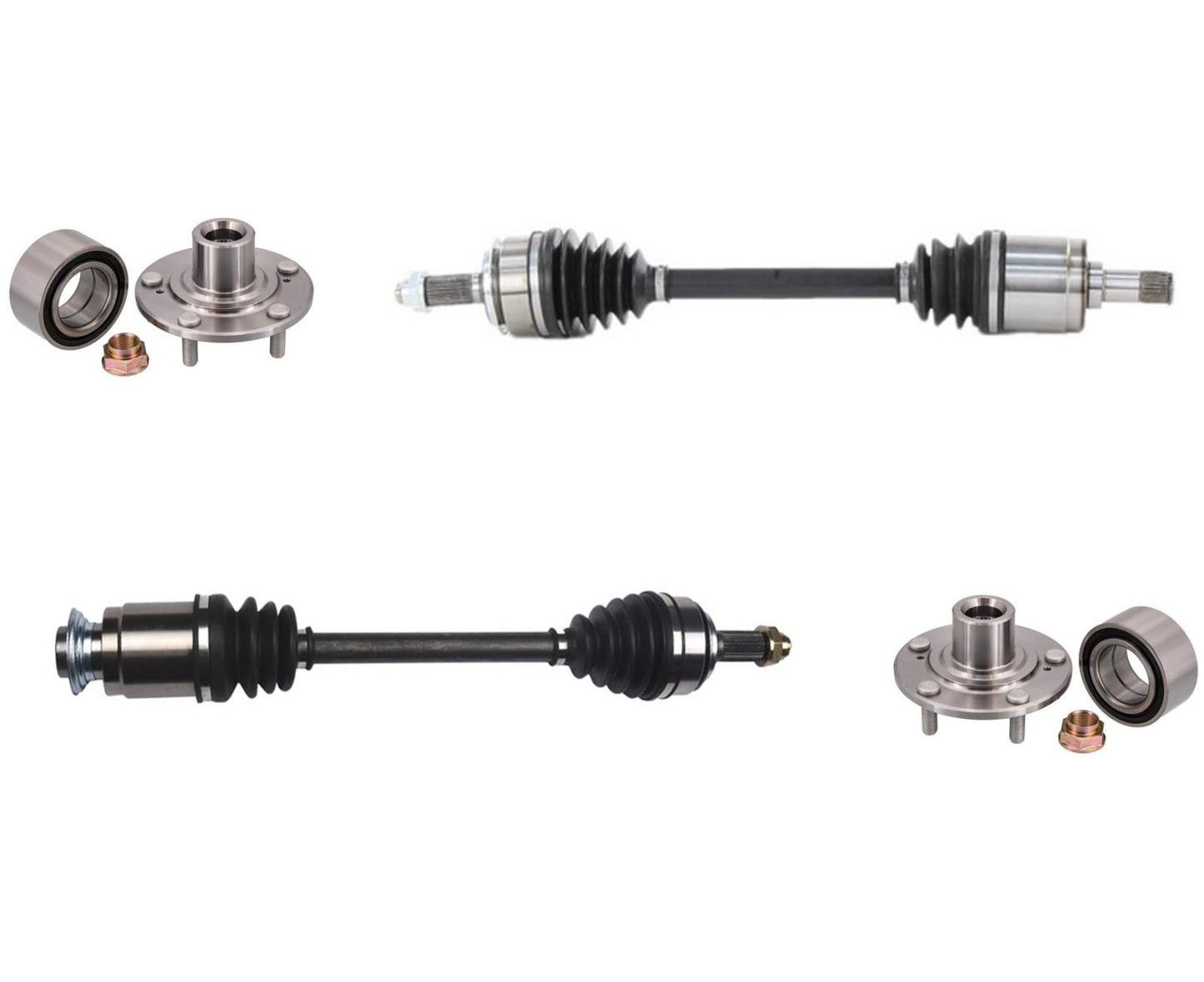 Front CV Axles & Wheel Hub For Acura ILX 2.0L 2013-2015 Automatic Transmission