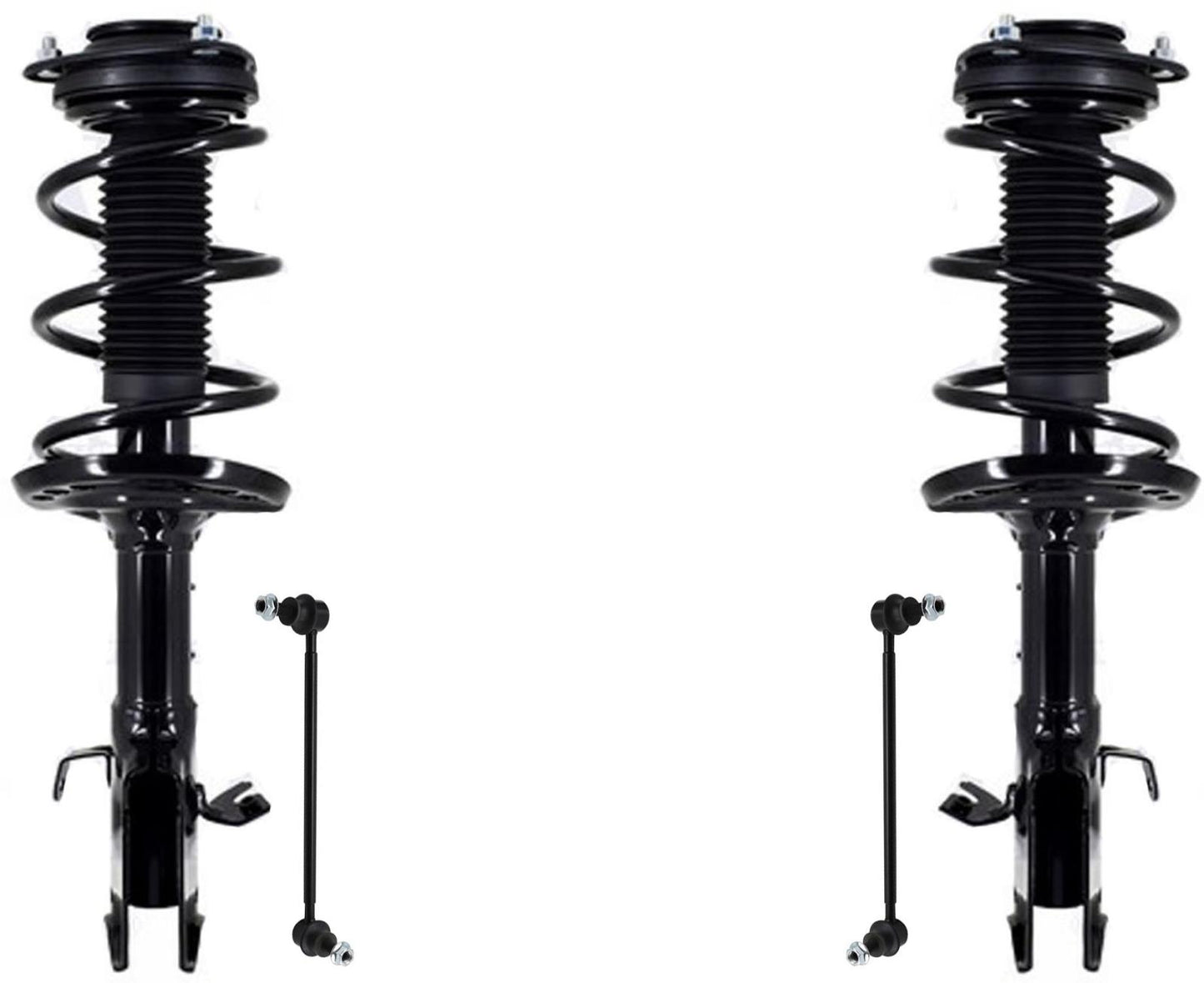 Front Left & Right Complete Struts & Sway Bar Links For Subaru Crosstrek 18-20