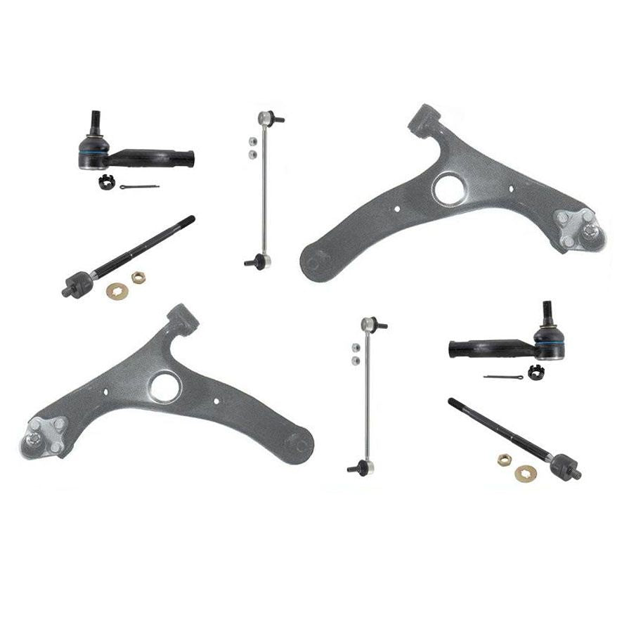 2001-2003 for Toyota Rav4 Control Arms Ball Joints Sway Bars & Tie Rods 8pc Kit