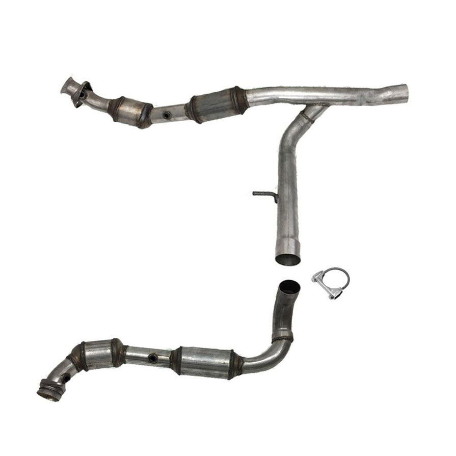 Fits 2004-2008 for Ford F150 5.4L 4 Wheel Drive Y Pipe Dual Catalytic Converters