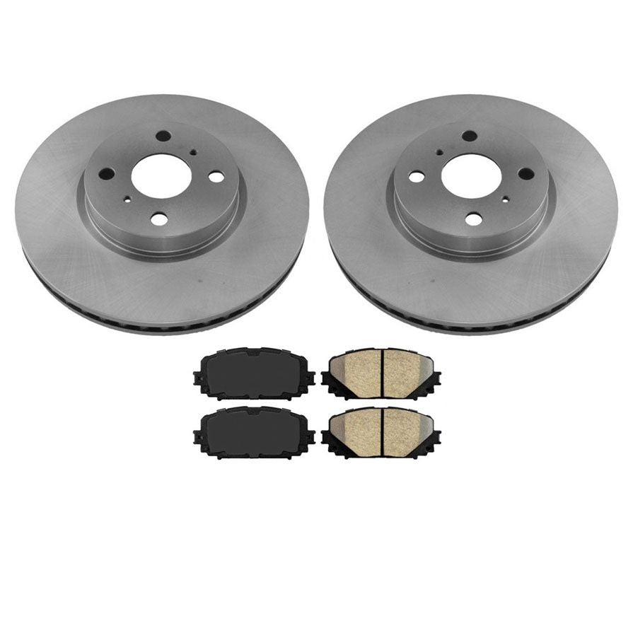 Ameri Pro Front Disc Brake Rotors & Ceramic Pads for Toyota Yaris 2012-2018