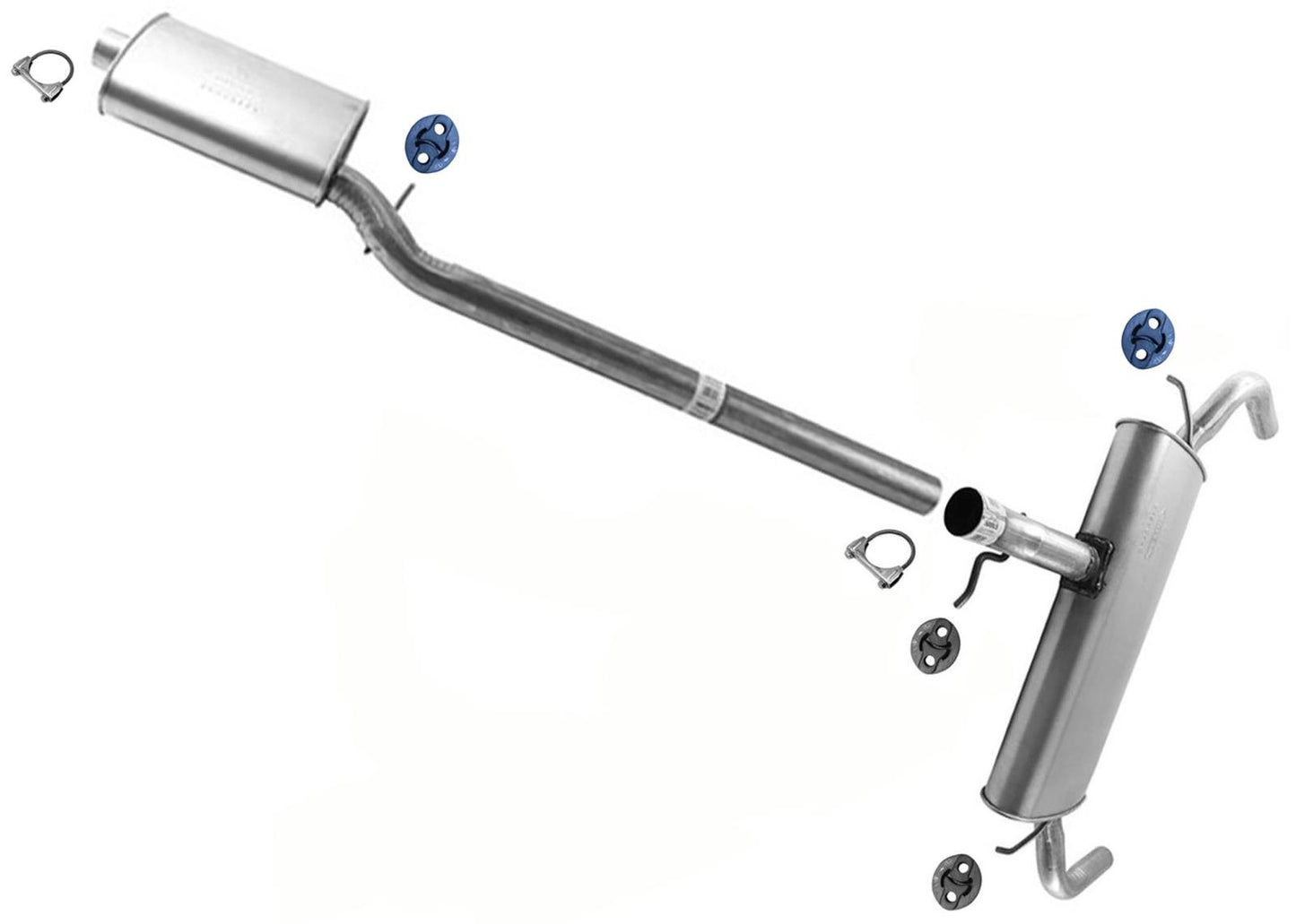 Weld On Resonator Extension Pipe Rear Muffler for Chevrolet Equinox 10-2012 3.0L