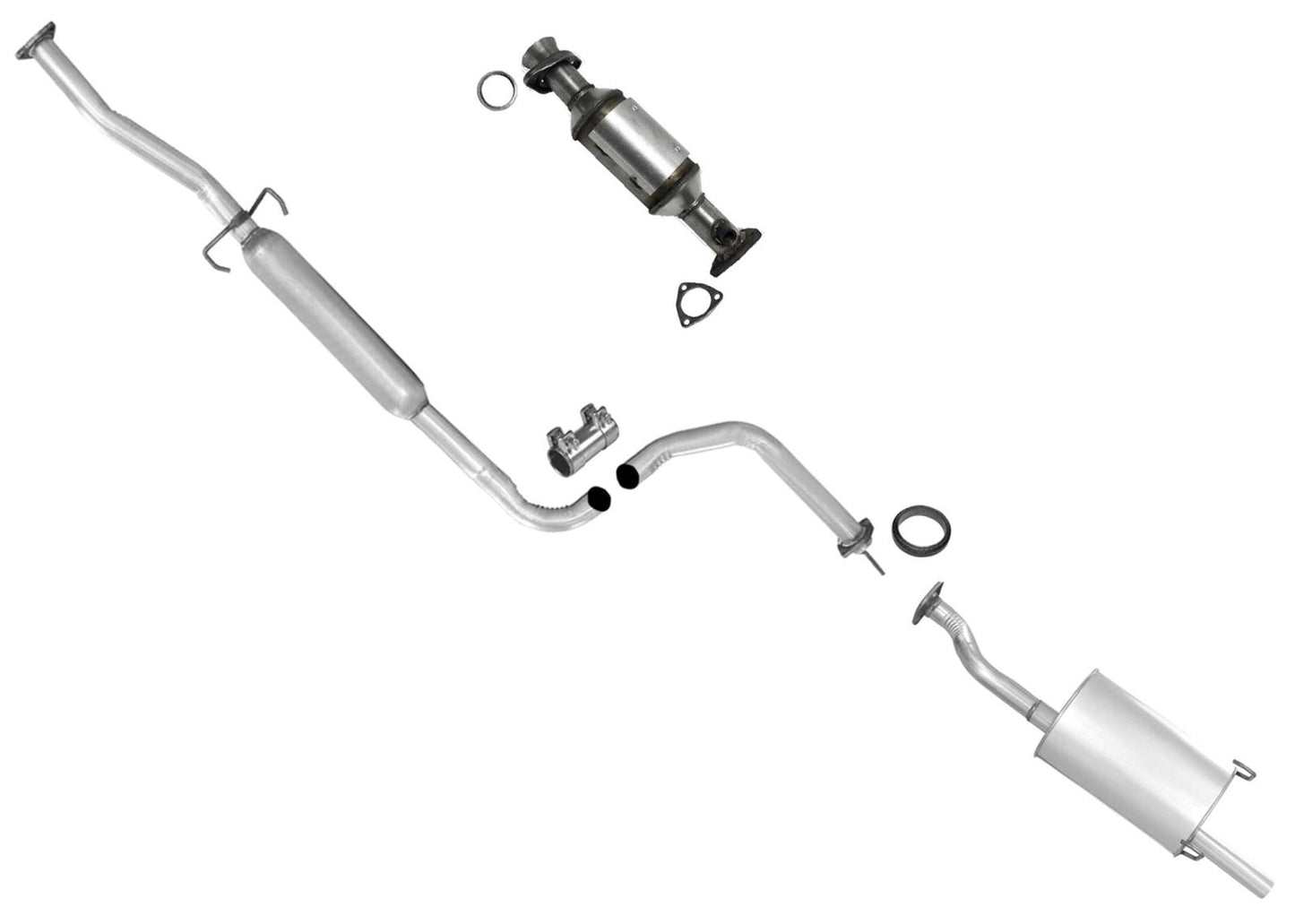Rear Converter Resonator & Muffler For Acura Integra 96-01 1.8L 3DR Hatchback