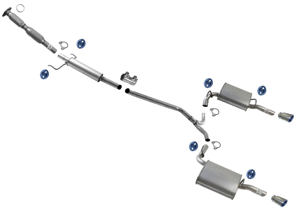 thumbnail image 2 of Complete Exhaust System For Chrysler Pacifica 3.5L 2004-2006 - Front & Rear Mufflers 2 of 12