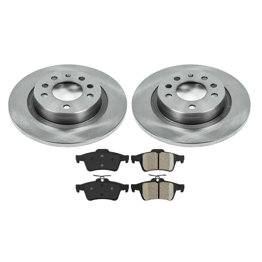 Rear Rotors & Ceramic Brake Pads for Pontiac Solstice 06-09 for Saturn Sky 07-10