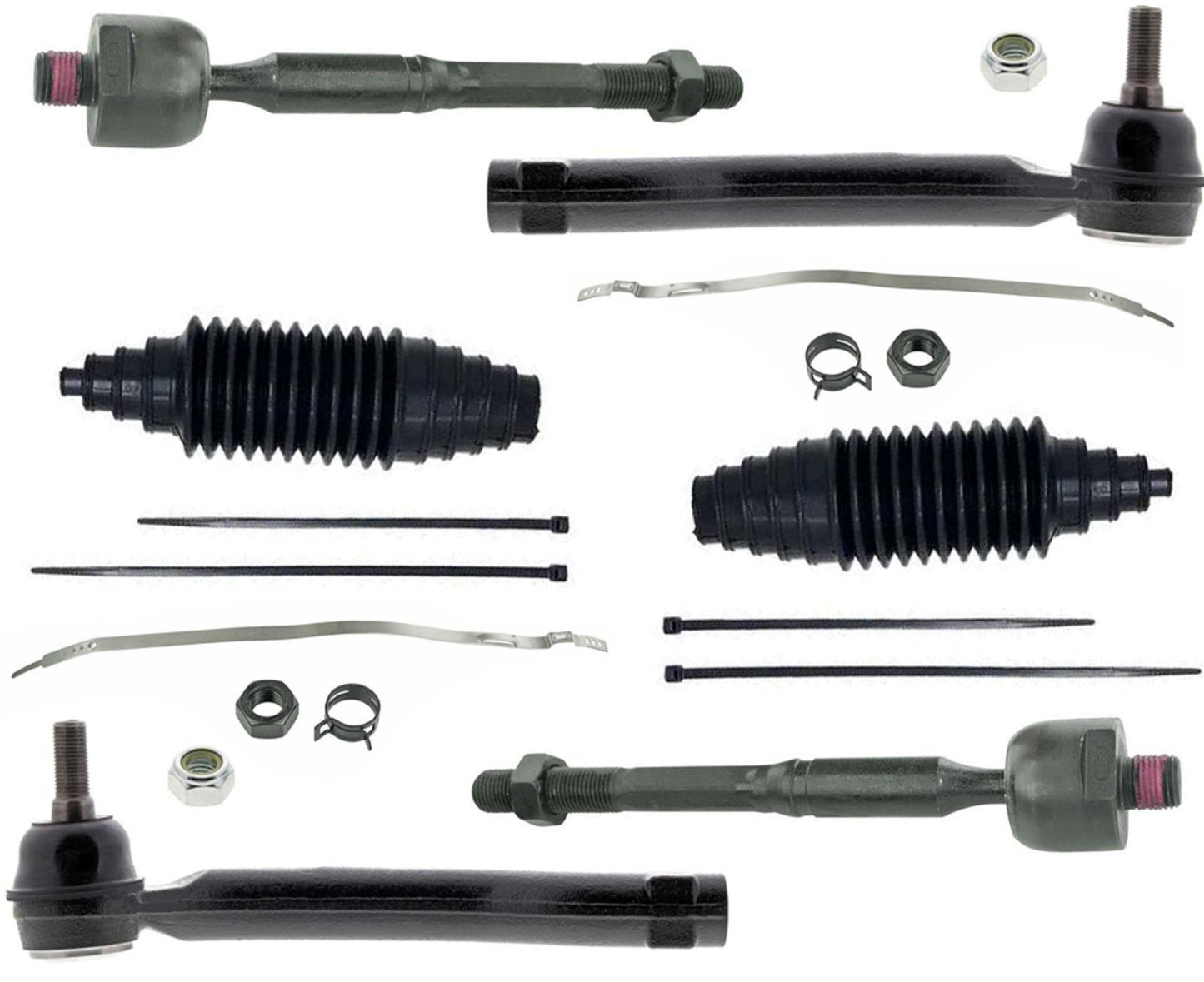 Mevotech Left & Right Inner & Outer Tie Rods & Boots For Toyota Camry 2012-2017