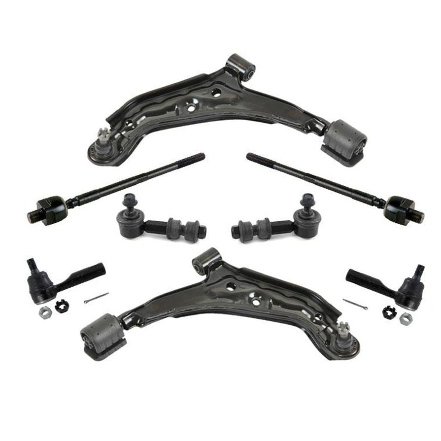 Control Arms Sway Bar Links Tie Rods for Nissan 200SX 95-99 with Power Steering