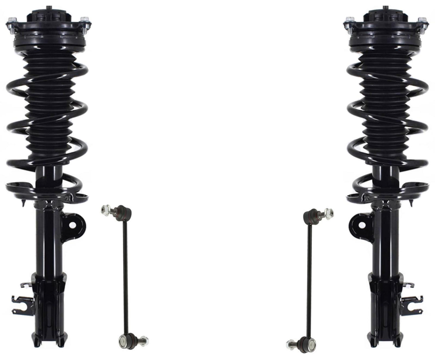 Front Struts W/ Coil Spring & Links For Compass 2017-21 W/ 6 Speed Transmission