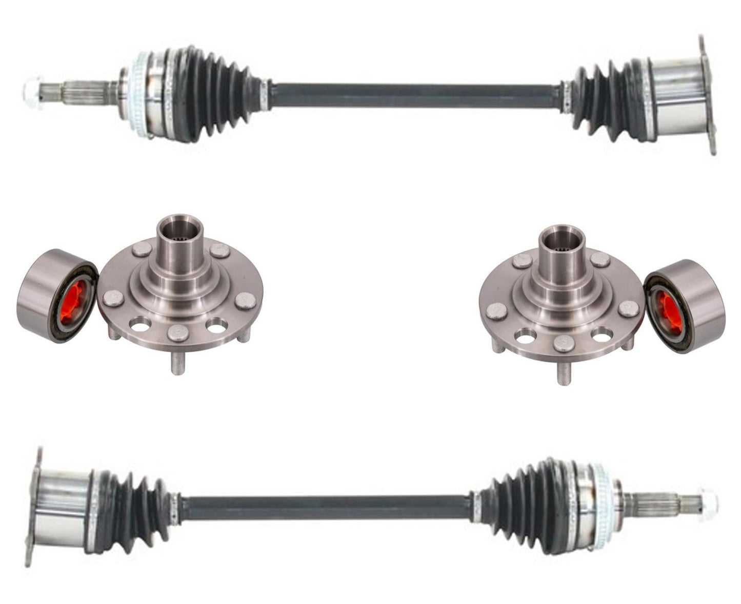 Rear CV Axles & Wheel Hub Bearing Kit For Lexus RX300 1999-2000 All Wheel Drive