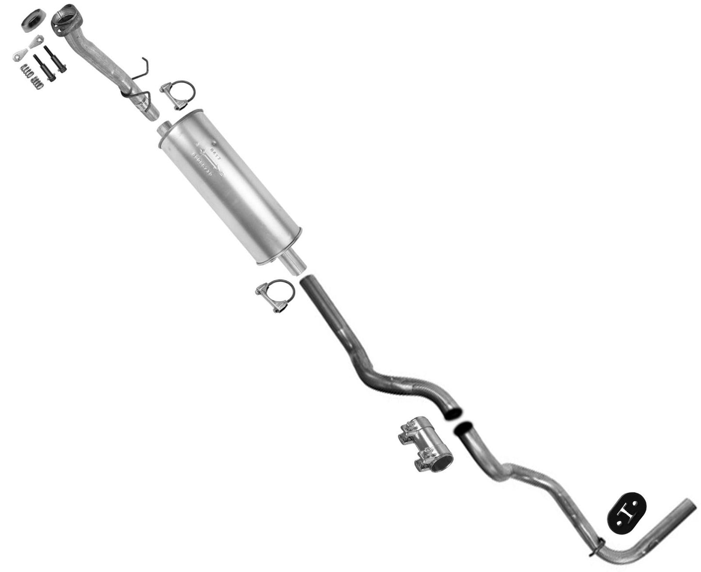 Para Ford Ranger 90-92 2.3L solo con sistema de escape silenciador con base de rueda de 114 pulgadas
