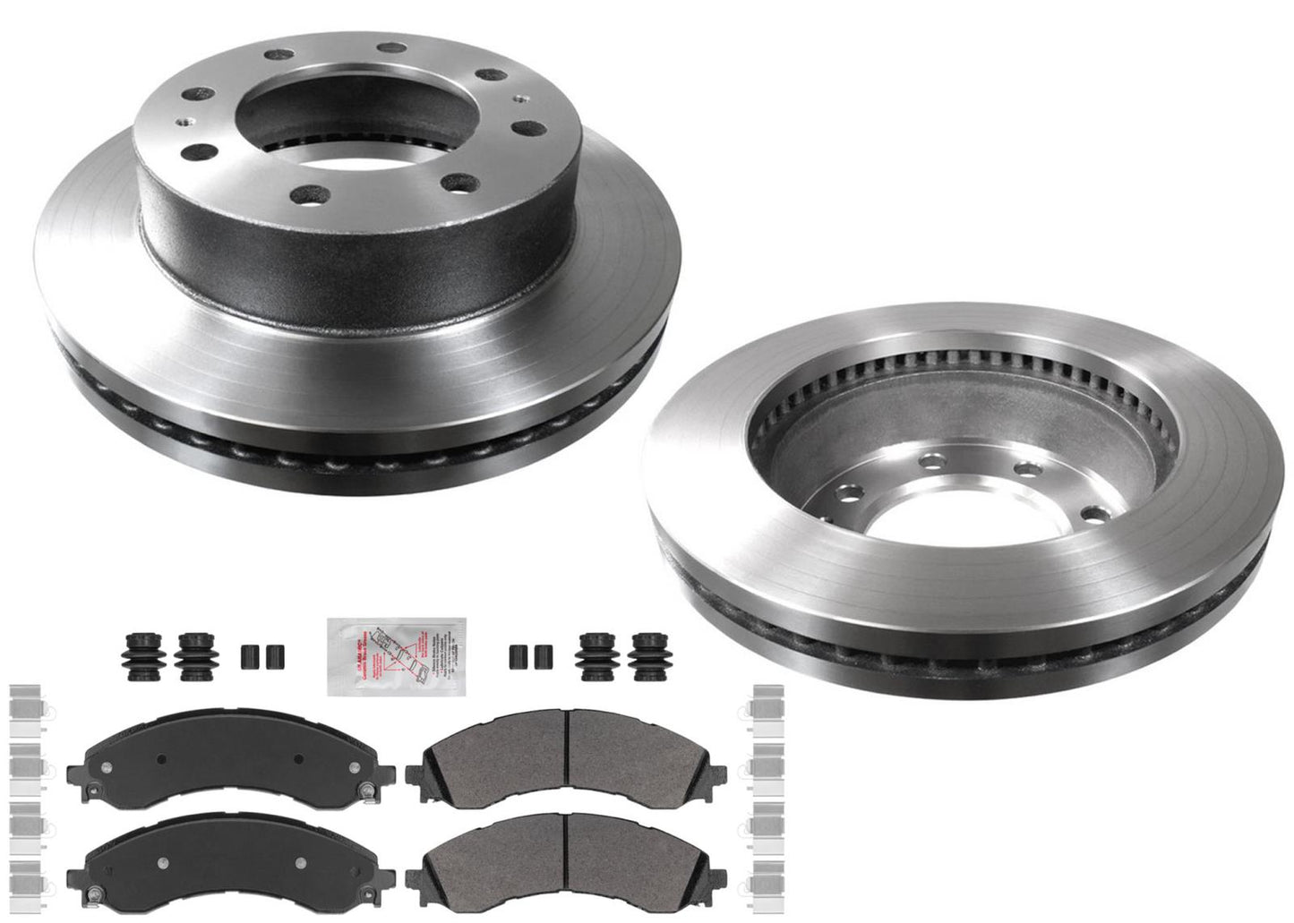 Front Disc Brake Rotors ASD Fleet Duty Pads for GMC Express Van 4500 2021-2024