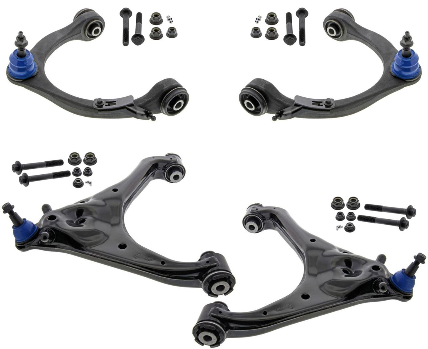 Lower & Upper Control Arms W/ Ball Joints For F-150 2021-24 Standard Suspension