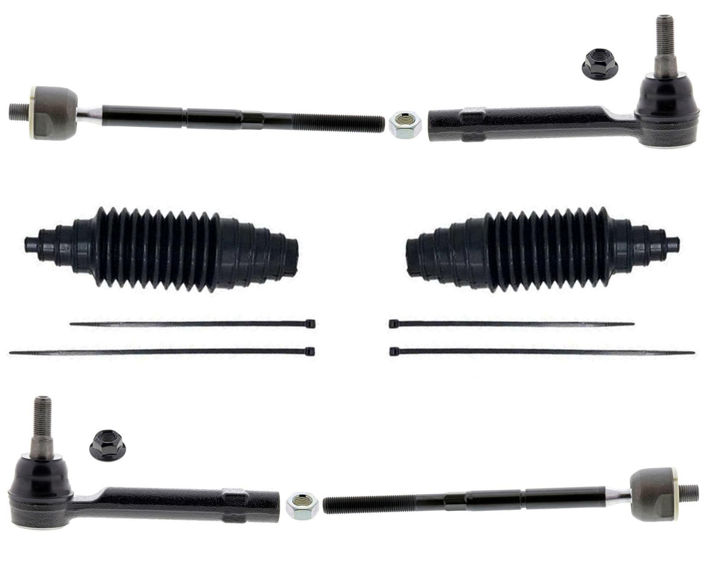 Mevotech Front Left & Right Inner & Outer Tie Rods For Mazda CX-5 2017-2023