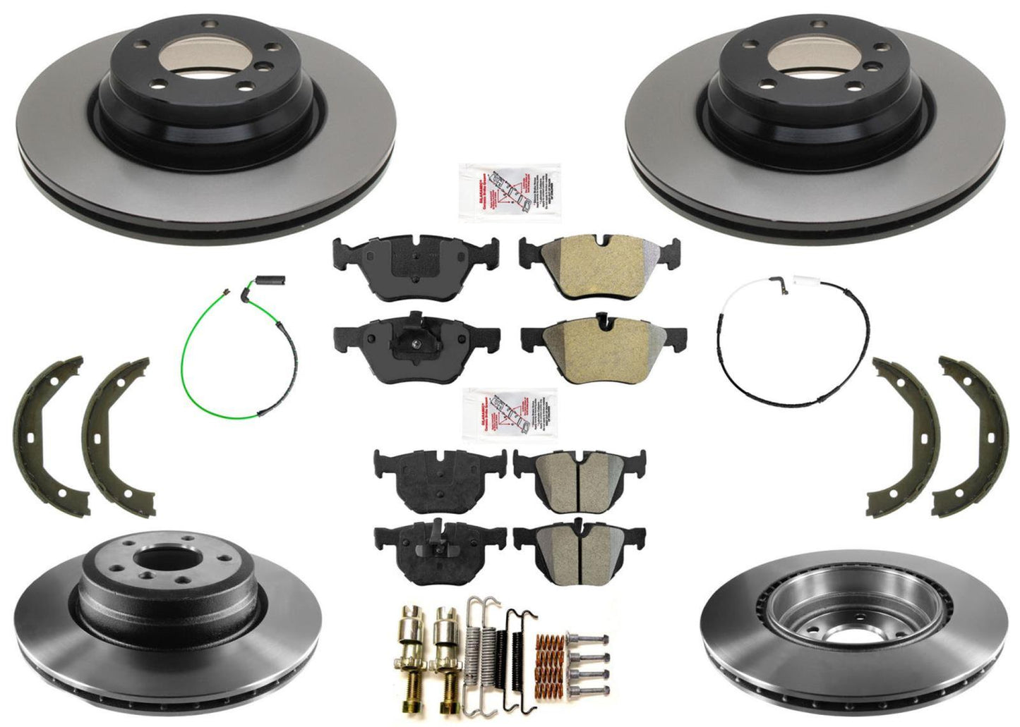 Carbon Performance Disc Brake Rotors & Brake Pads for BMW 330Xi 2006