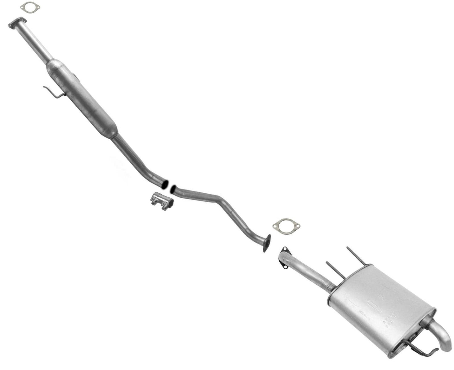 Sistema de escape silenciador trasero convertidor cataytico trasero compatible con Hyundai Elantra 04-06