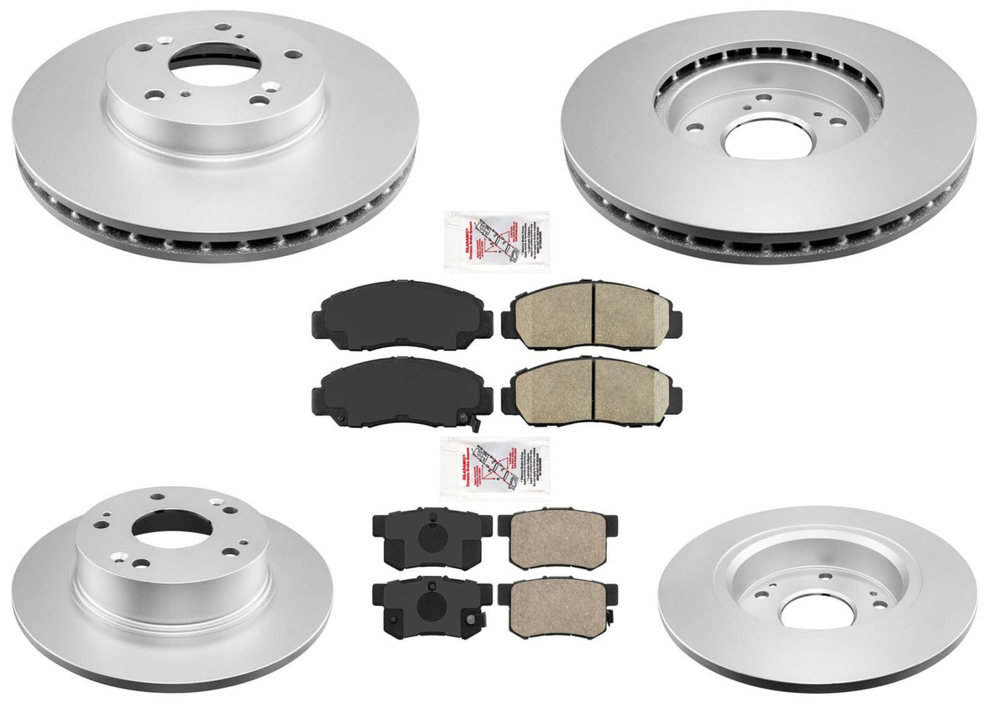Coated Brake Rotors Brake Pad For Honda Accord 2003-07 V6 Automatic Transmission