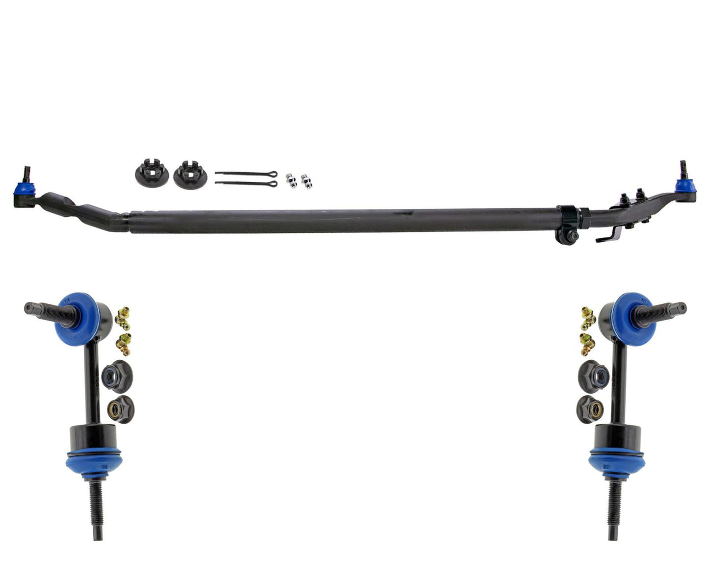 Mevotech Front Tie Rod Assembly & Links For Ram 2500 2015-2022 Rear Wheel Drive