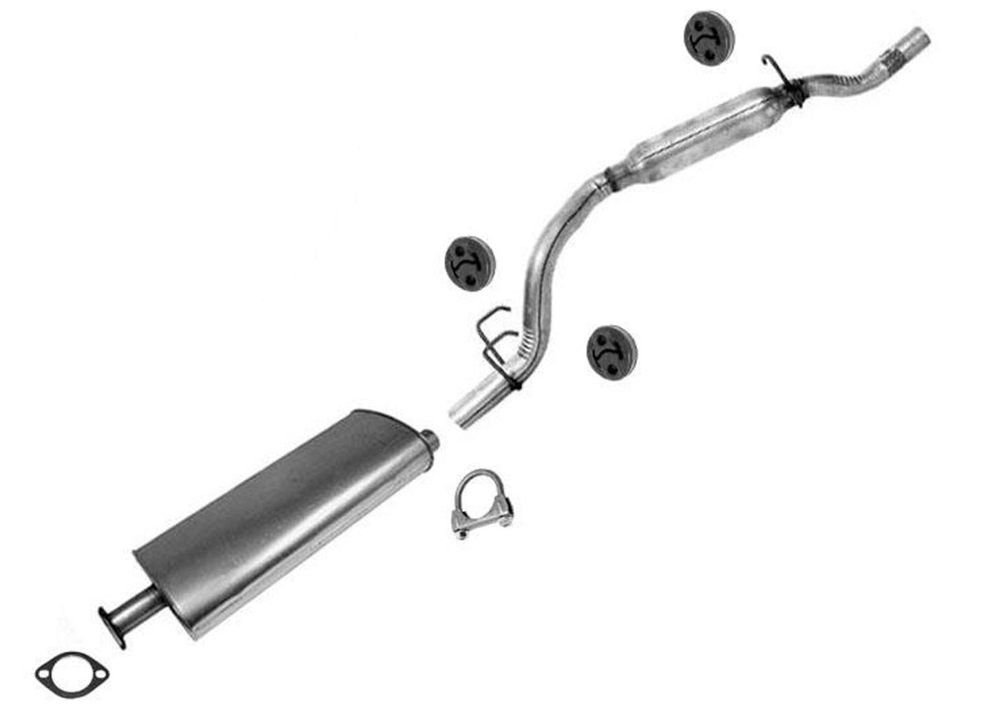 Fits for 01-05 Fits AZTEK 3.4L All Wheel Drive Models Rear Muffler Pipe Exhaust