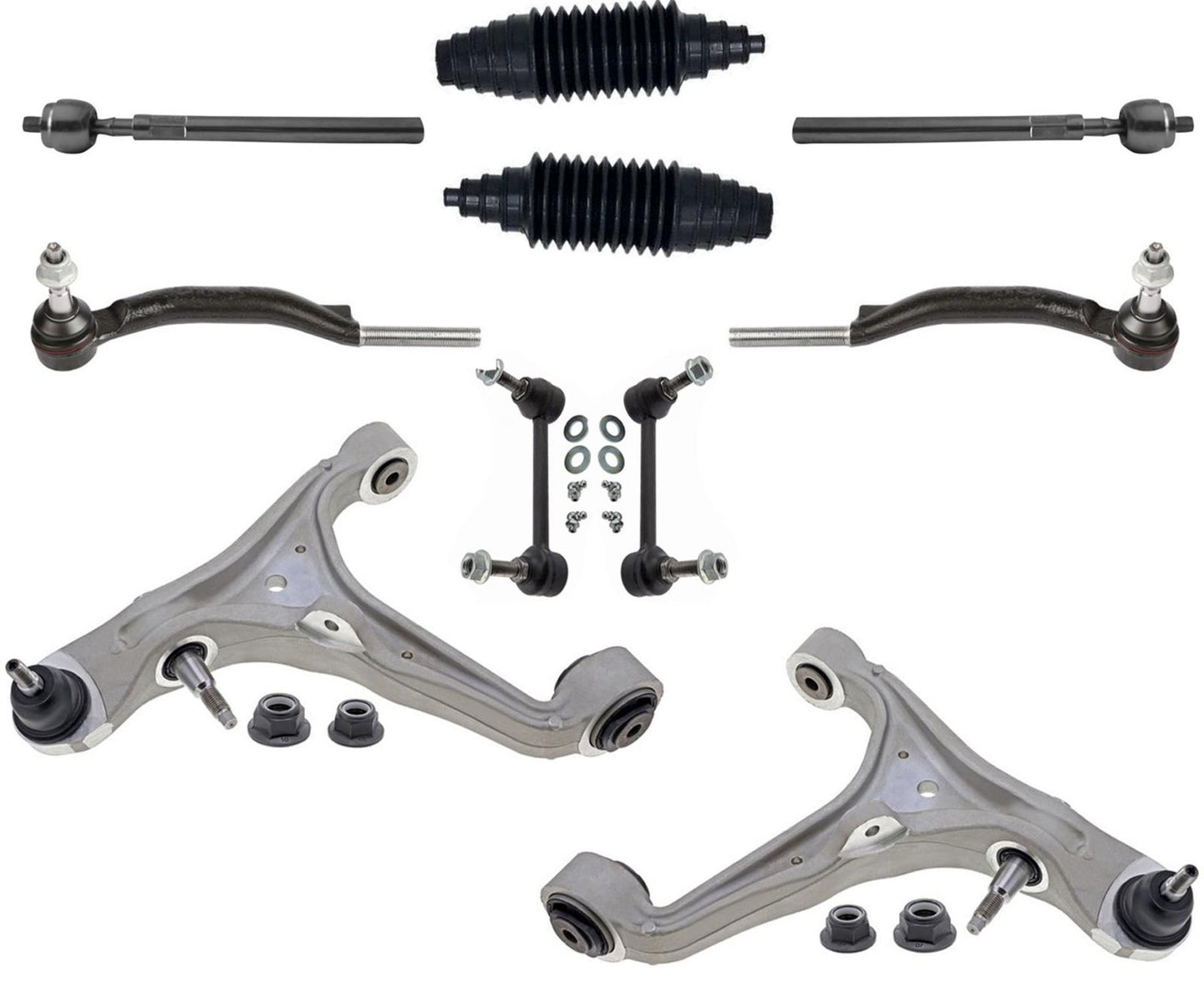 Front Lower Control Arms Tie Rods & Links For CTS 2008-2014 All Wheel Drive