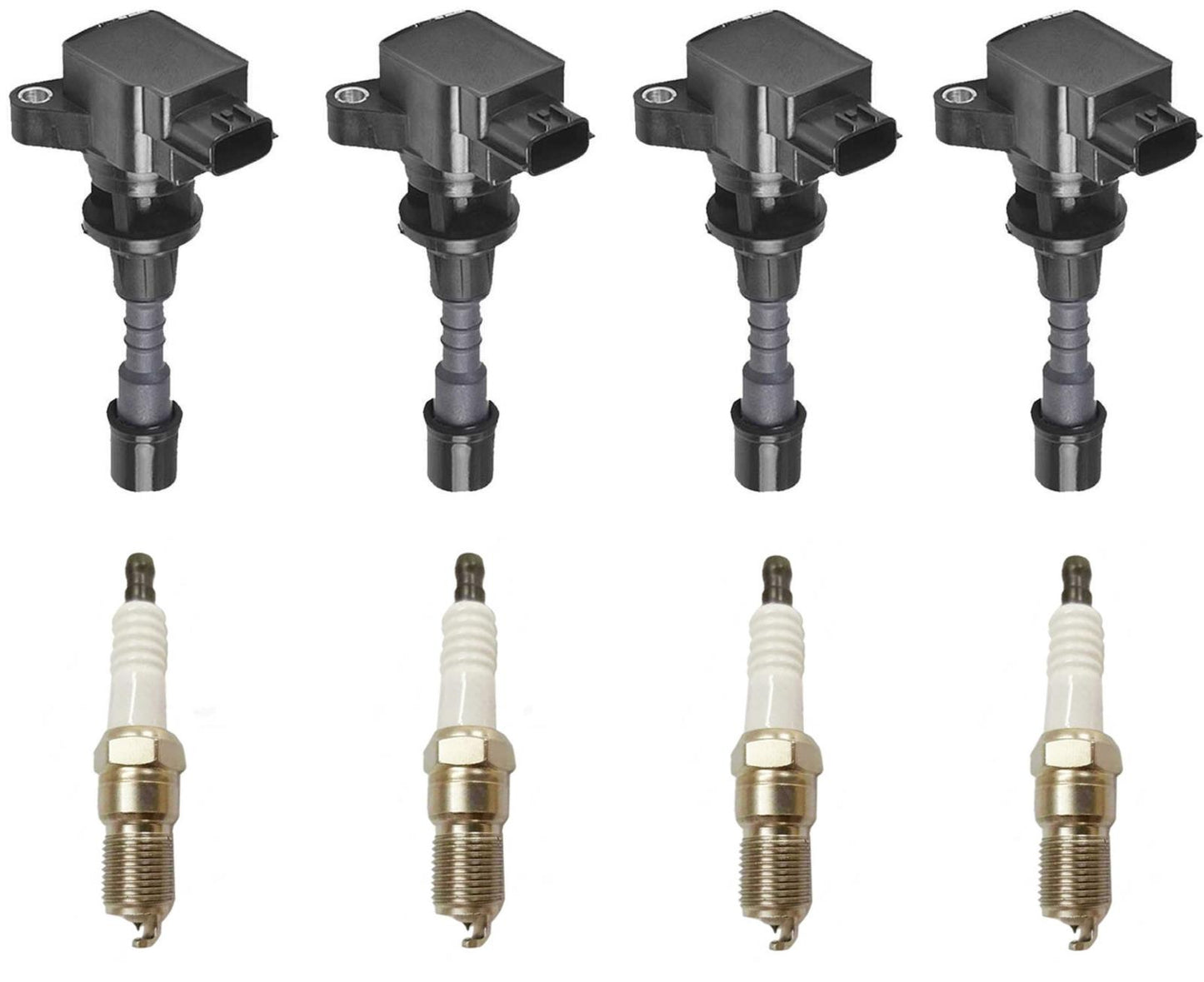 4 Ignition Coils & Spark Plugs Tune Up Kit For Mazda 5 2.3L 2006 2007 2008