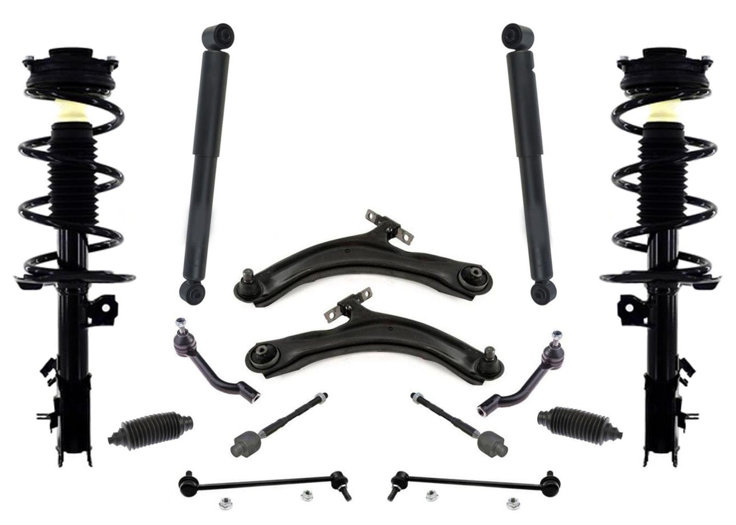 Front Struts Shocks Control Arms Links for Nissan Rogue 13 / 14-15 Rogue Select