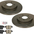 For Jaguar 2005-2008 X-Type Rear Carbon Coated Brake Rotors & Brake Pads