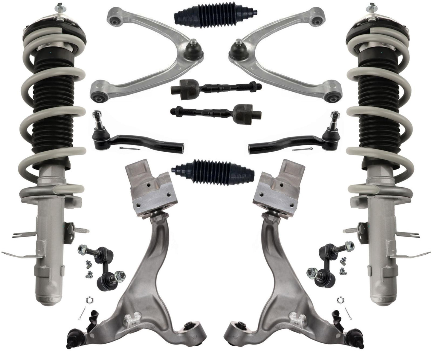 Front Struts Control Arms Tie Rods & Links For QX50 2014-2017 All Wheel Drive