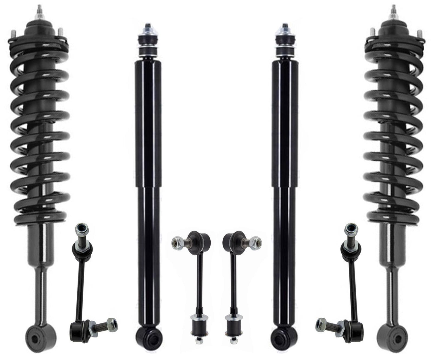 Front Struts Rear Shocks Absorber & Sway Bar Links For Lexus GX470 2003-2009