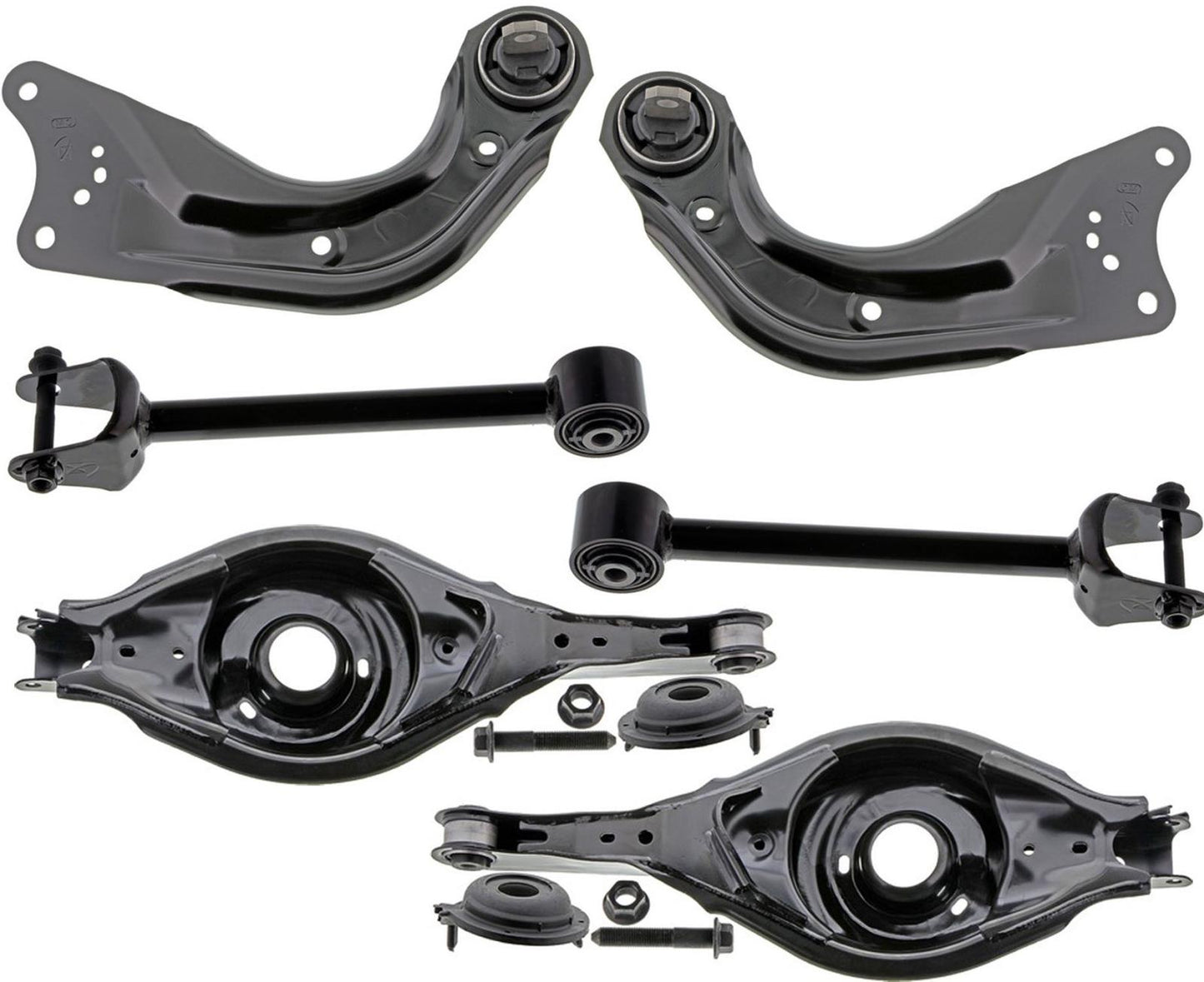Mevotech Rear Upper & Lower Control Arms W/ Bushings For Mazda 3 2014-2018