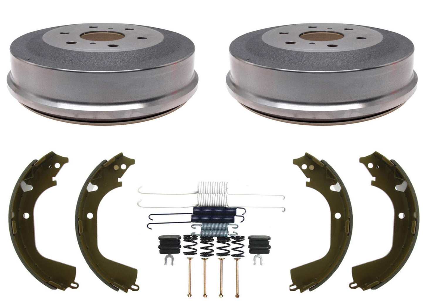 Premium Rear Brake Drum and Brake Shoe Service Kit for GMC Silverado 1500 09-13
