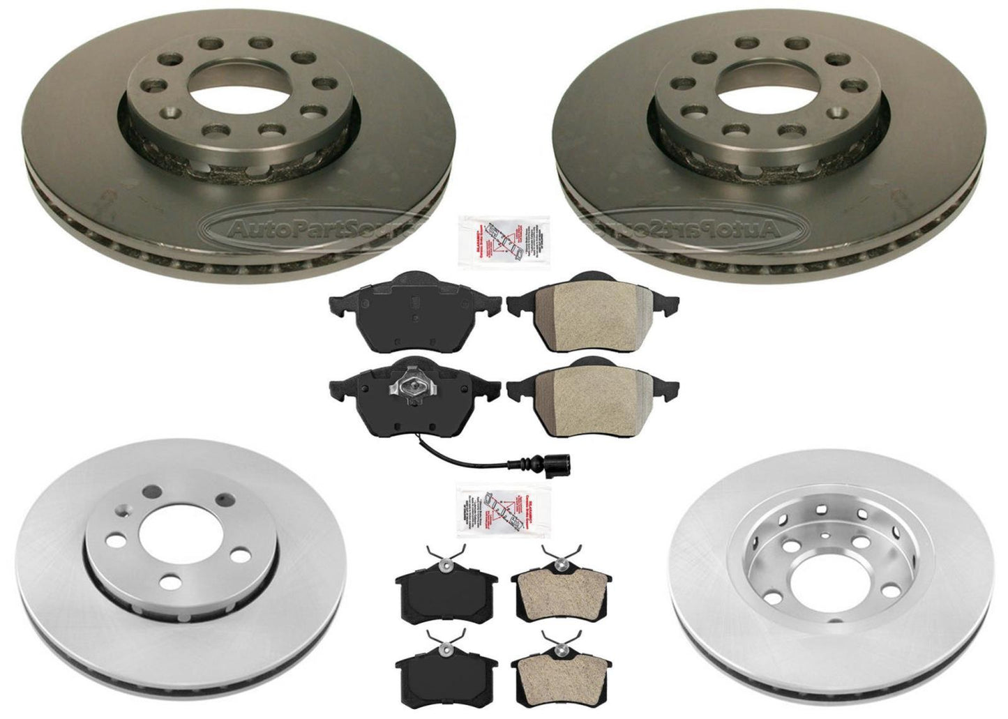Performance Disc Brake Rotors Brake Pads for Audi TT 00-06 1.8 Vented Rear