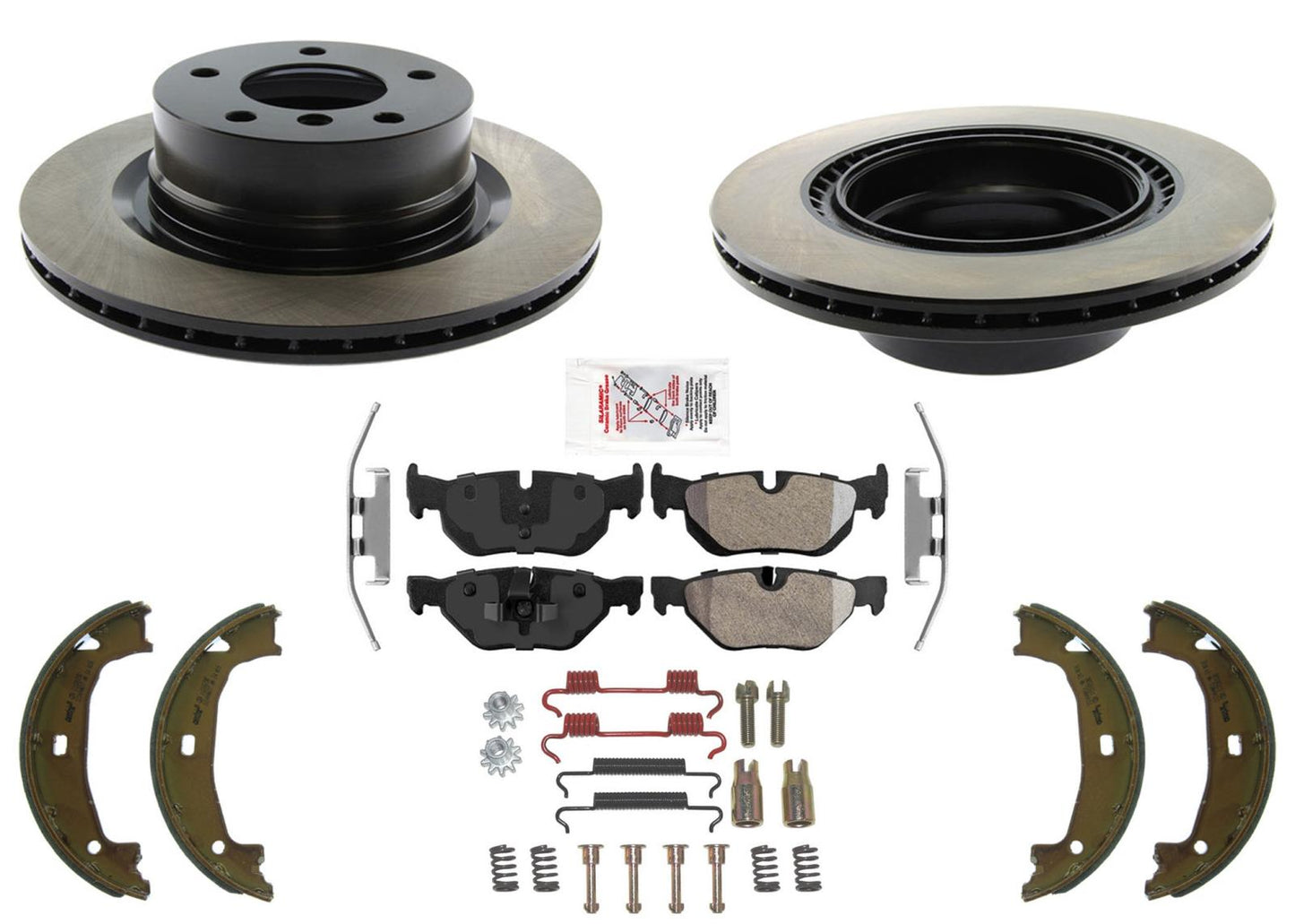 Rear Performance Disc Brake Rotors Brake Metallic Pads for BMW 128i 2008-2011