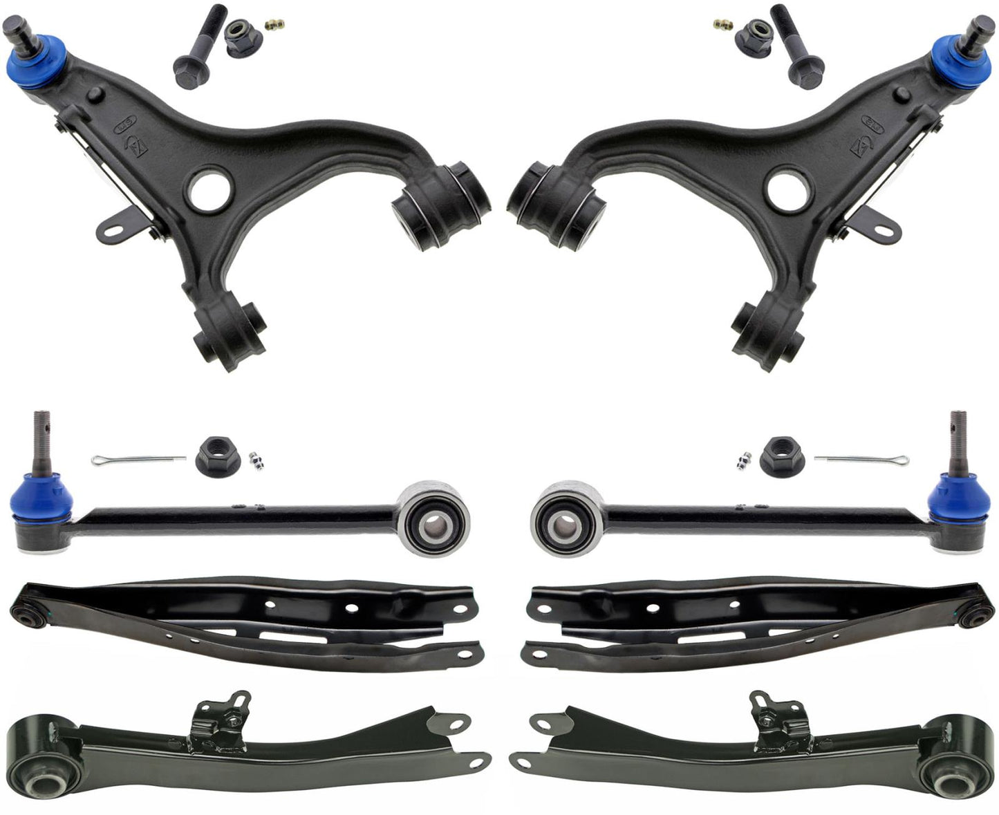 Mevotech Rear Upper & Lower Control Arms W/ Bushings For Subaru Outback 15-2019