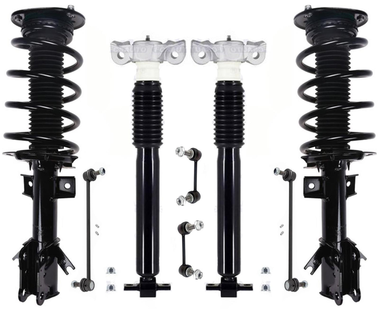 Front Complete Strut Rear Complete Shocks & Links For Ford Edge 2015-2021