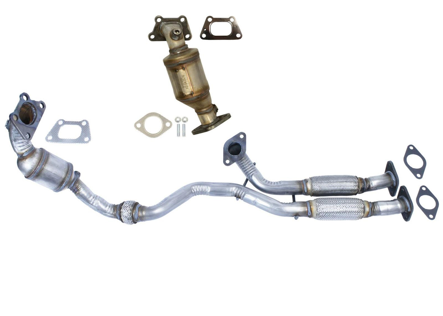 Front & Rear Catalytic Converter with Engine Flex Pipes for Cadillac SRX 12-2016