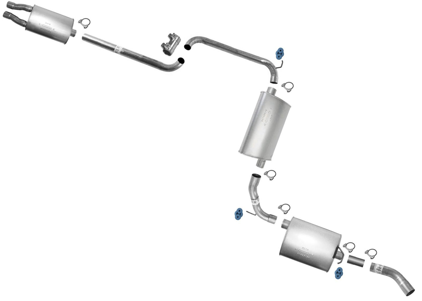 Sistema de tubo de escape con silenciador Intrepid 3.5L 2002-2004