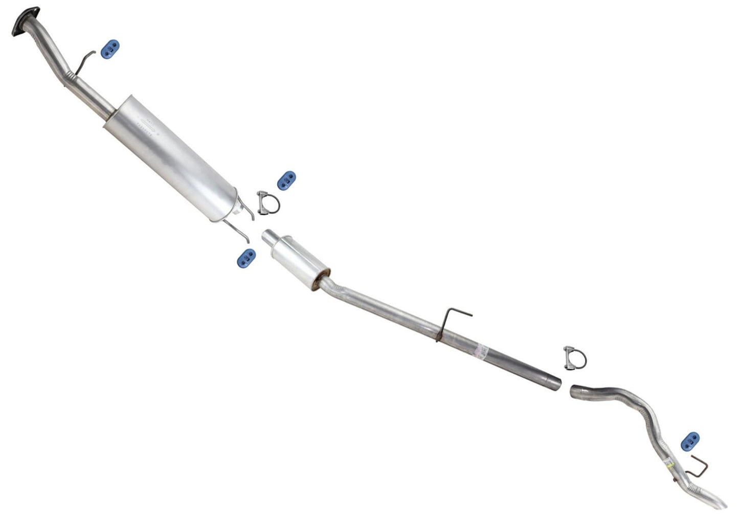 Silenciador de tubo del sistema de escape para Ford Transit 350 15-19 3.7L con distancia entre ejes de 178"