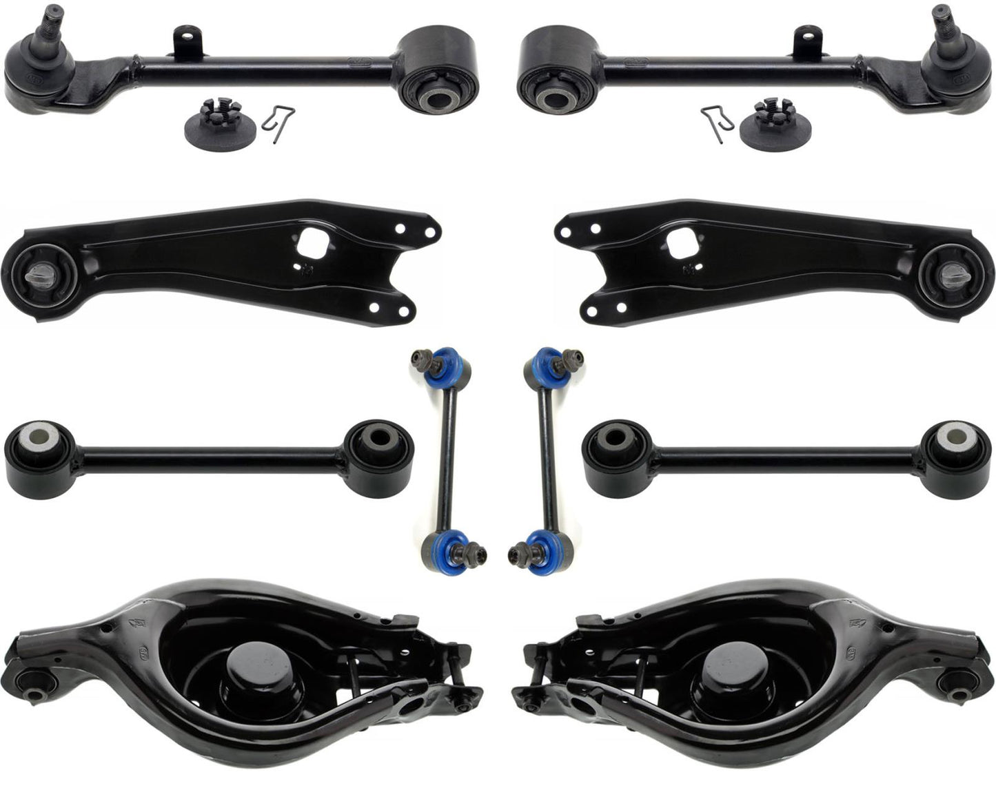 Rear Upper & Lower Control Arms & Sway Bar Links For Honda Pilot 2009-2015
