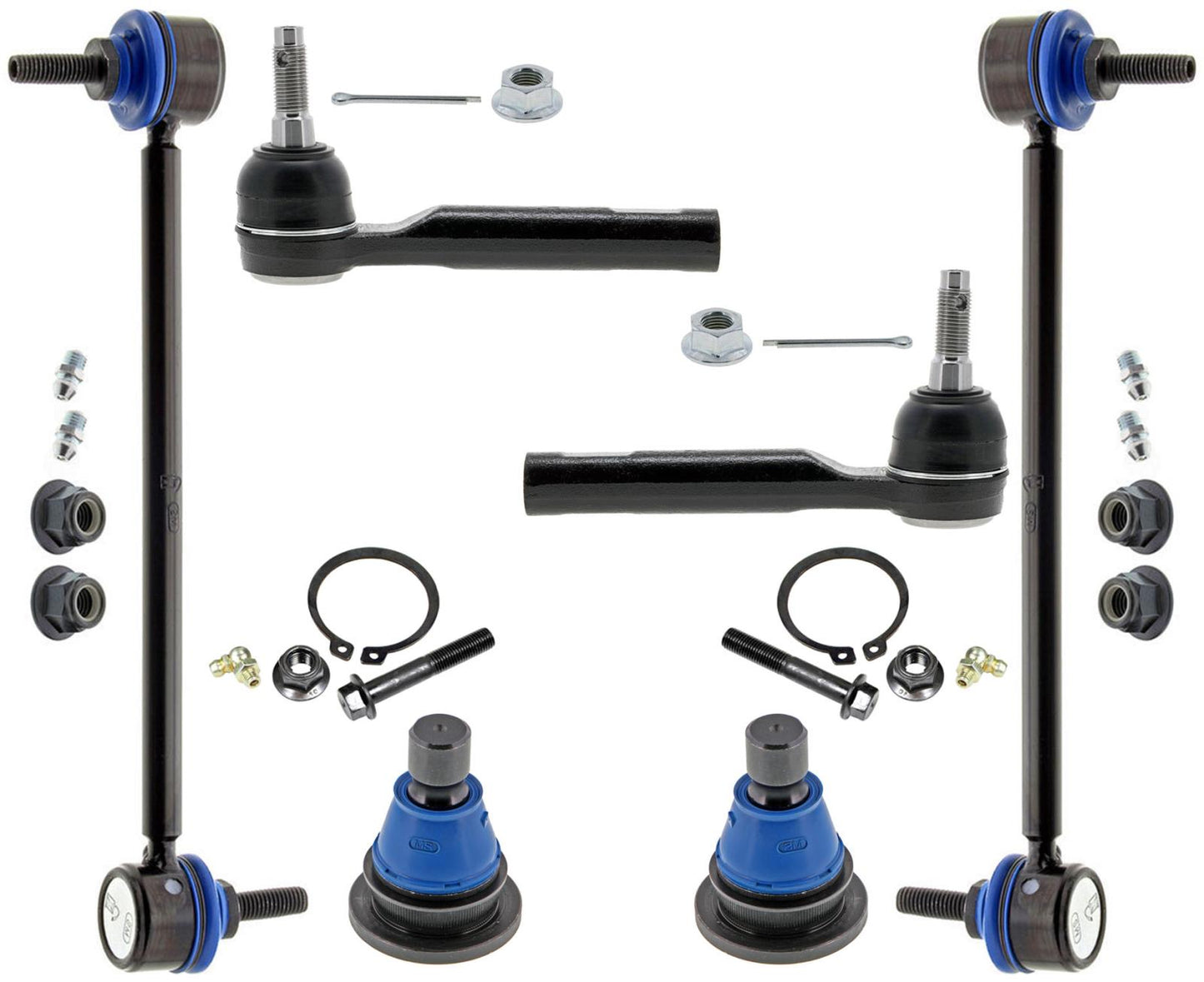 Mevotech Front Outer Tie Rods Ball Joints & Links For Mazda CX-30 2020-2023