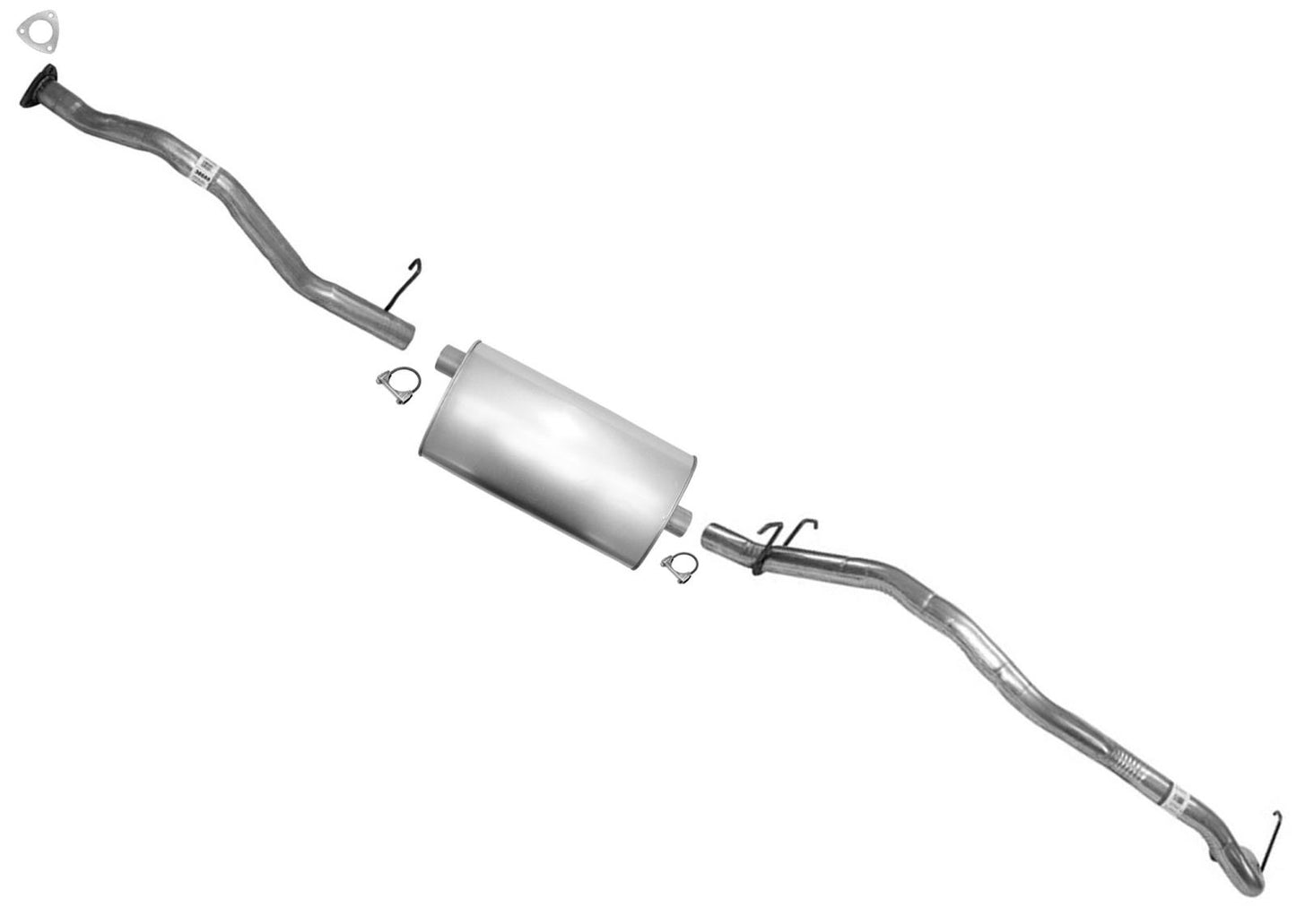 Exhaust System For S10 Pick Up 01-03 2.2 Rear Wheel Drive 117 122 Wheel Base