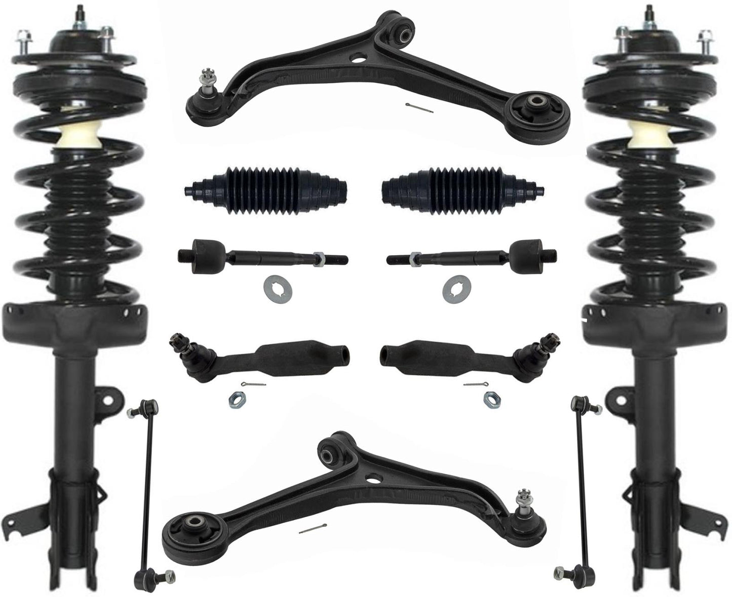 Front Struts Control Arms Tie Rods & Links For Honda Odyssey Touring 2008 2010