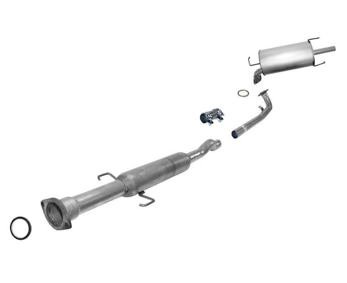 Se adapta al sistema de escape silenciador trasero de tubo externo incorporado Camry SE 3.3L 04-06 27 32